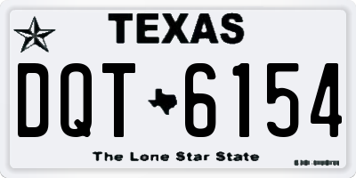 TX license plate DQT6154