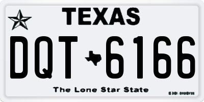 TX license plate DQT6166