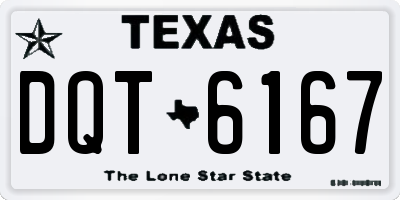 TX license plate DQT6167