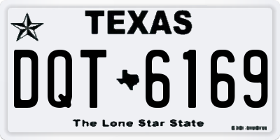 TX license plate DQT6169