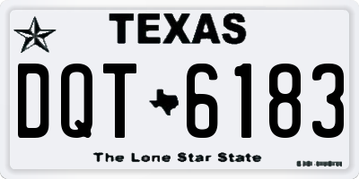 TX license plate DQT6183