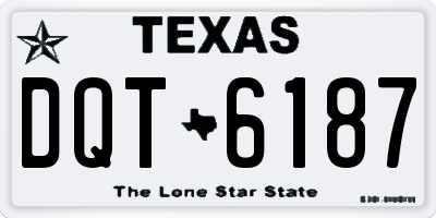 TX license plate DQT6187