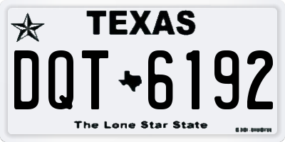 TX license plate DQT6192