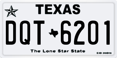 TX license plate DQT6201