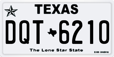 TX license plate DQT6210