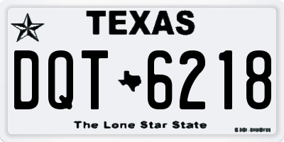 TX license plate DQT6218