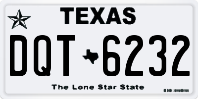 TX license plate DQT6232
