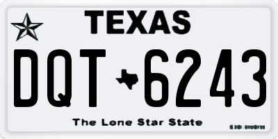 TX license plate DQT6243