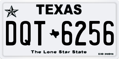 TX license plate DQT6256