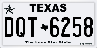TX license plate DQT6258
