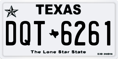 TX license plate DQT6261