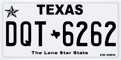 TX license plate DQT6262