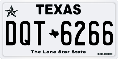 TX license plate DQT6266