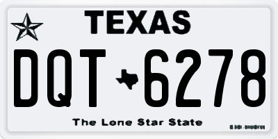 TX license plate DQT6278