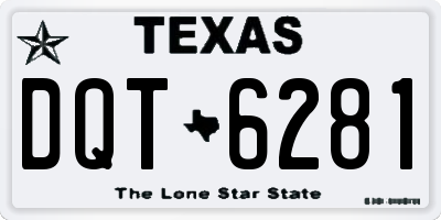 TX license plate DQT6281