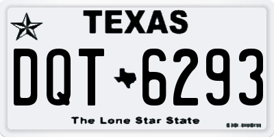 TX license plate DQT6293