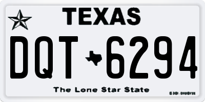 TX license plate DQT6294
