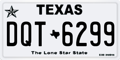 TX license plate DQT6299