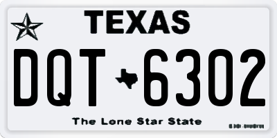 TX license plate DQT6302