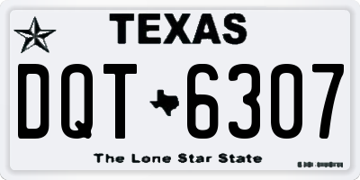 TX license plate DQT6307
