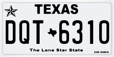 TX license plate DQT6310