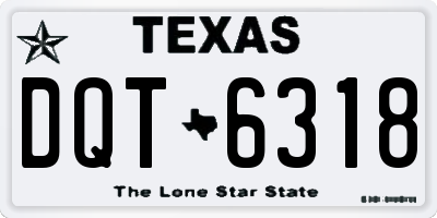 TX license plate DQT6318
