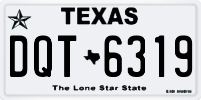 TX license plate DQT6319