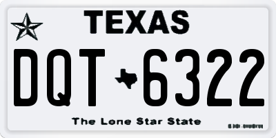TX license plate DQT6322