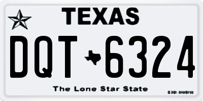 TX license plate DQT6324
