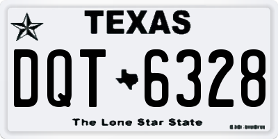 TX license plate DQT6328