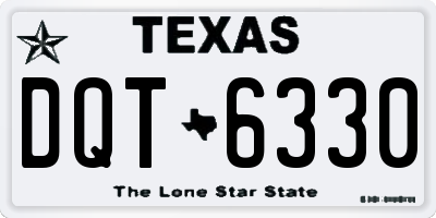 TX license plate DQT6330