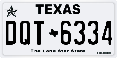 TX license plate DQT6334