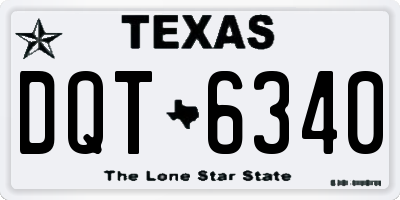 TX license plate DQT6340