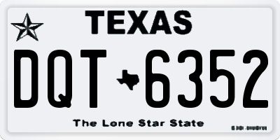 TX license plate DQT6352