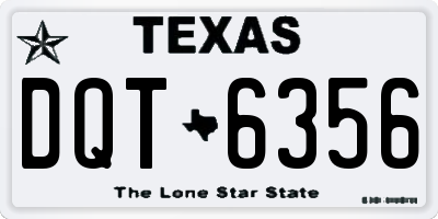 TX license plate DQT6356