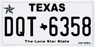 TX license plate DQT6358