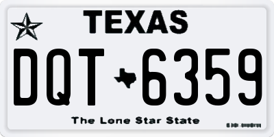 TX license plate DQT6359