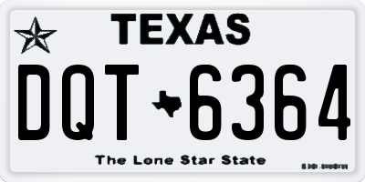 TX license plate DQT6364