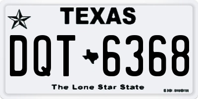 TX license plate DQT6368