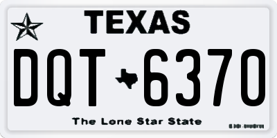 TX license plate DQT6370
