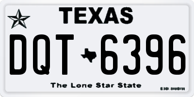 TX license plate DQT6396