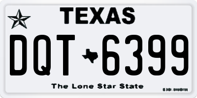 TX license plate DQT6399