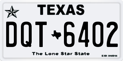 TX license plate DQT6402