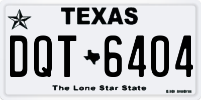 TX license plate DQT6404