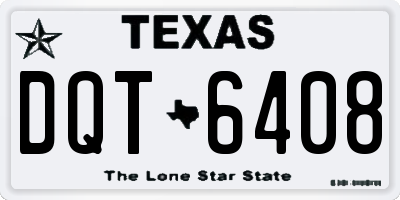 TX license plate DQT6408