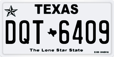 TX license plate DQT6409
