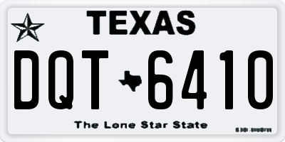 TX license plate DQT6410