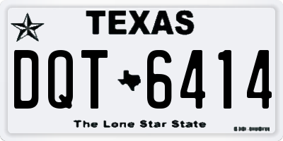 TX license plate DQT6414