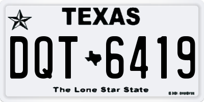 TX license plate DQT6419