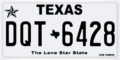 TX license plate DQT6428